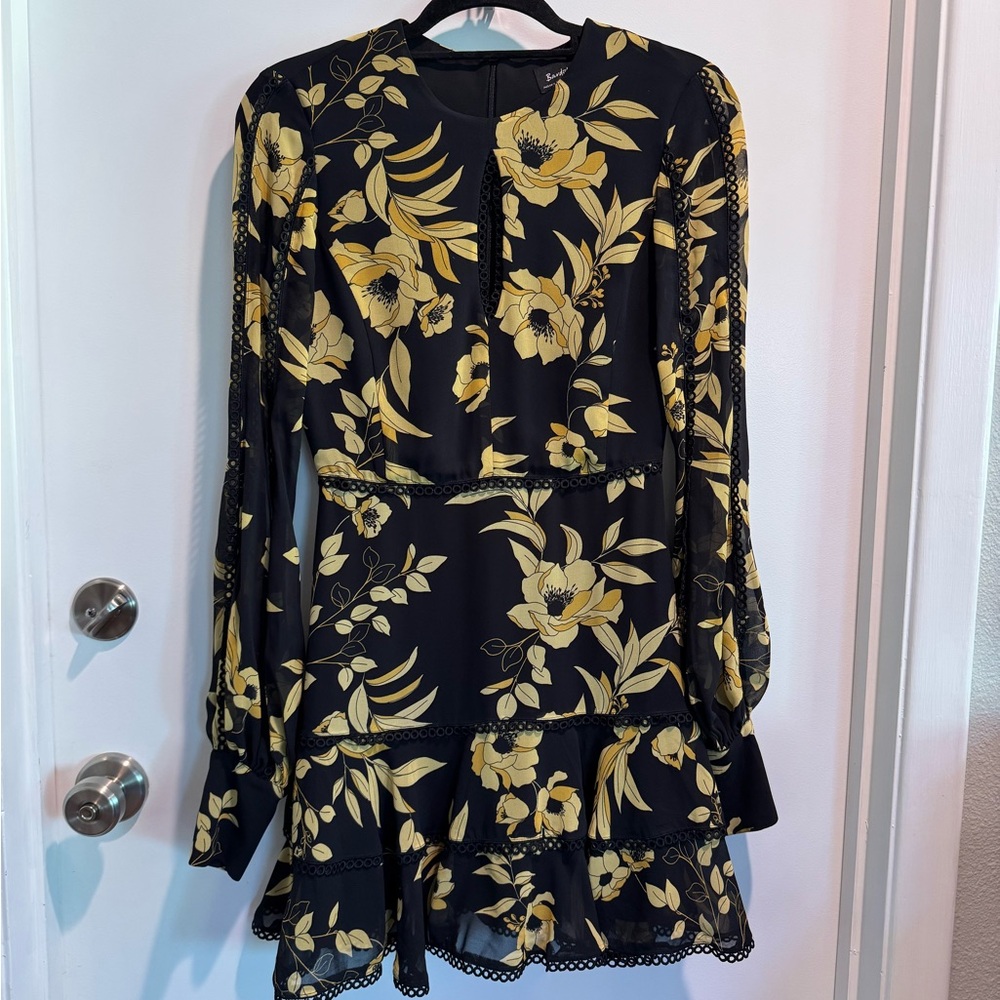 Black and Yellow Mini Dress